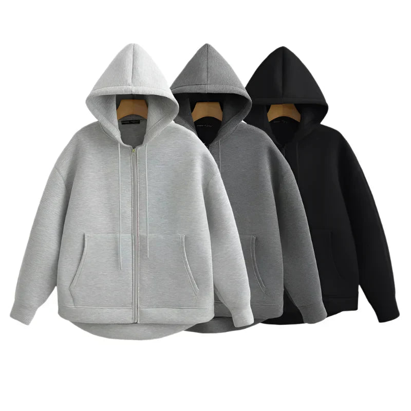 Zoé | Sweat à capuche zippé oversize